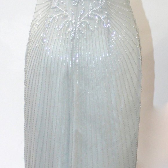 ADRIANNA PAPÉLL GRAY SILK DRESS SIZE 8 - Picture 5 of 5